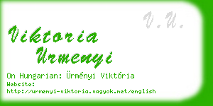 viktoria urmenyi business card