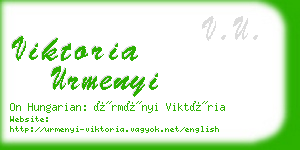 viktoria urmenyi business card